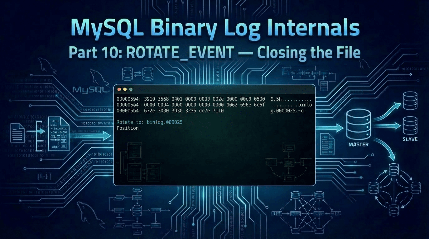 Replication Internals: Decoding the MySQL Binary Log Part 10: ROTATE_EVENT — Closing the File and Pointing at the Next One