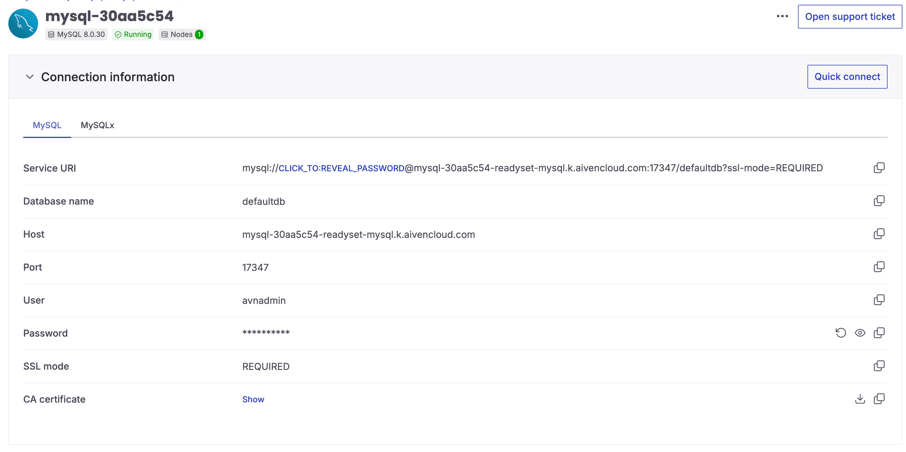 Aiven MySQL Integration with Readyset – Readyset