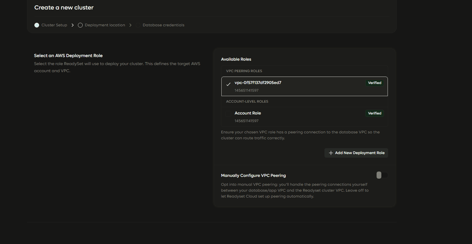 Create Select AWS Role